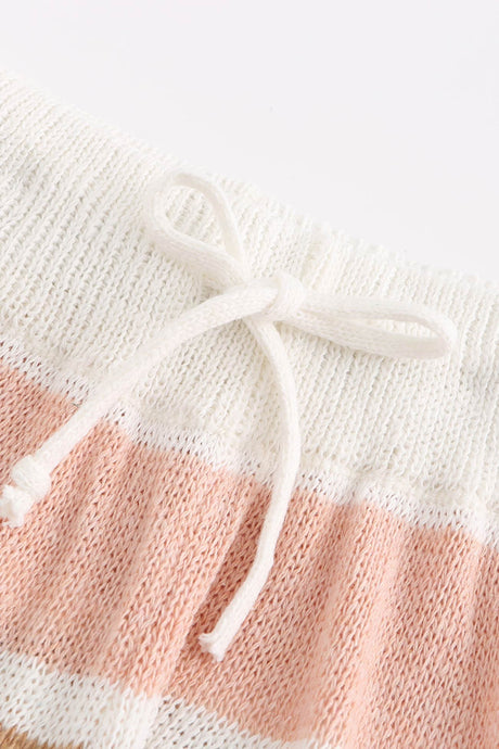 V Neck Knit Tank Top Shorts Suits