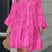 Arolora V Neck Lace Embroidery Hollow Out Cotton Dress