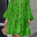 Arolora V Neck Lace Embroidery Hollow Out Cotton Dress