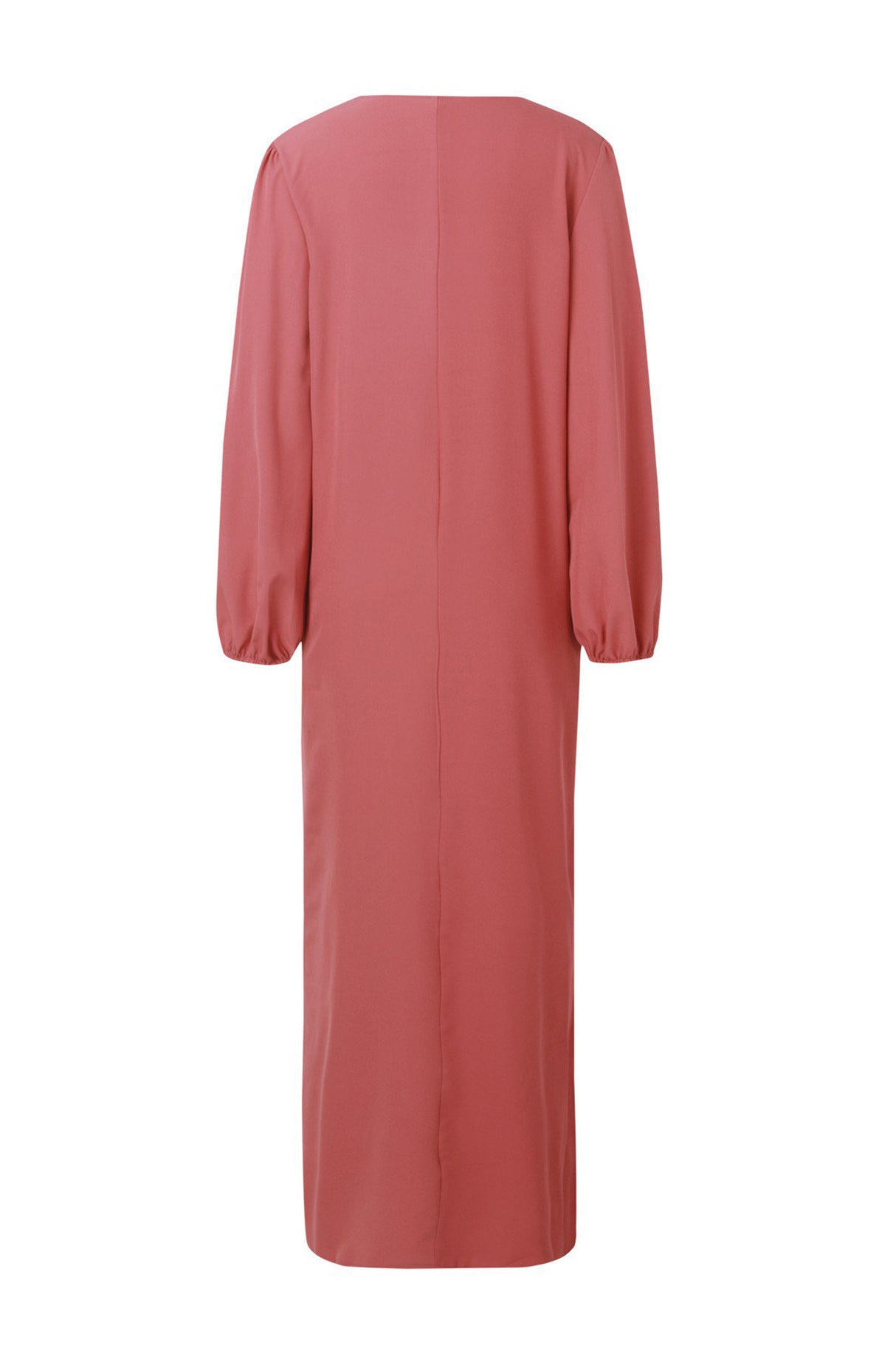 Arolora V Neck Lantern Sleeve Maxi Dress
