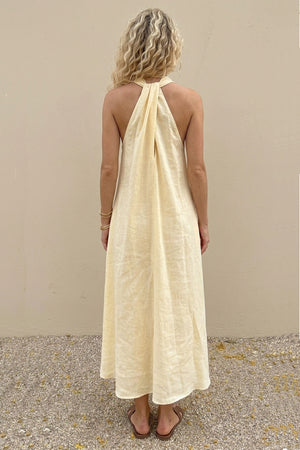 V Neck Pocketed A-line Sundress