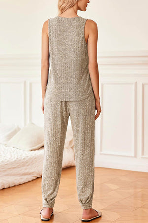 V Neck Tank Top Knit Suits