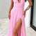 Arolora v-neck-tie-back-high-slit-maxi-dress