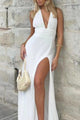 Arolora v-neck-tie-back-high-slit-maxi-dress