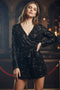 V-neck Sequin Tie-up Romper
