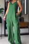 Arolora v-neck-back-smocking-pocket-jumpsuits