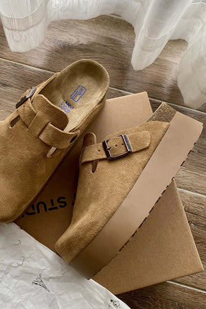 Vintage Leather Slip-on Flats