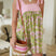 Arolora Vintage Strappy Floral Print Mini Dress