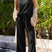 Arolora Waffle Tank Top Two-piece Pants Set