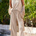 Arolora Waffle Tank Top Two-piece Pants Set