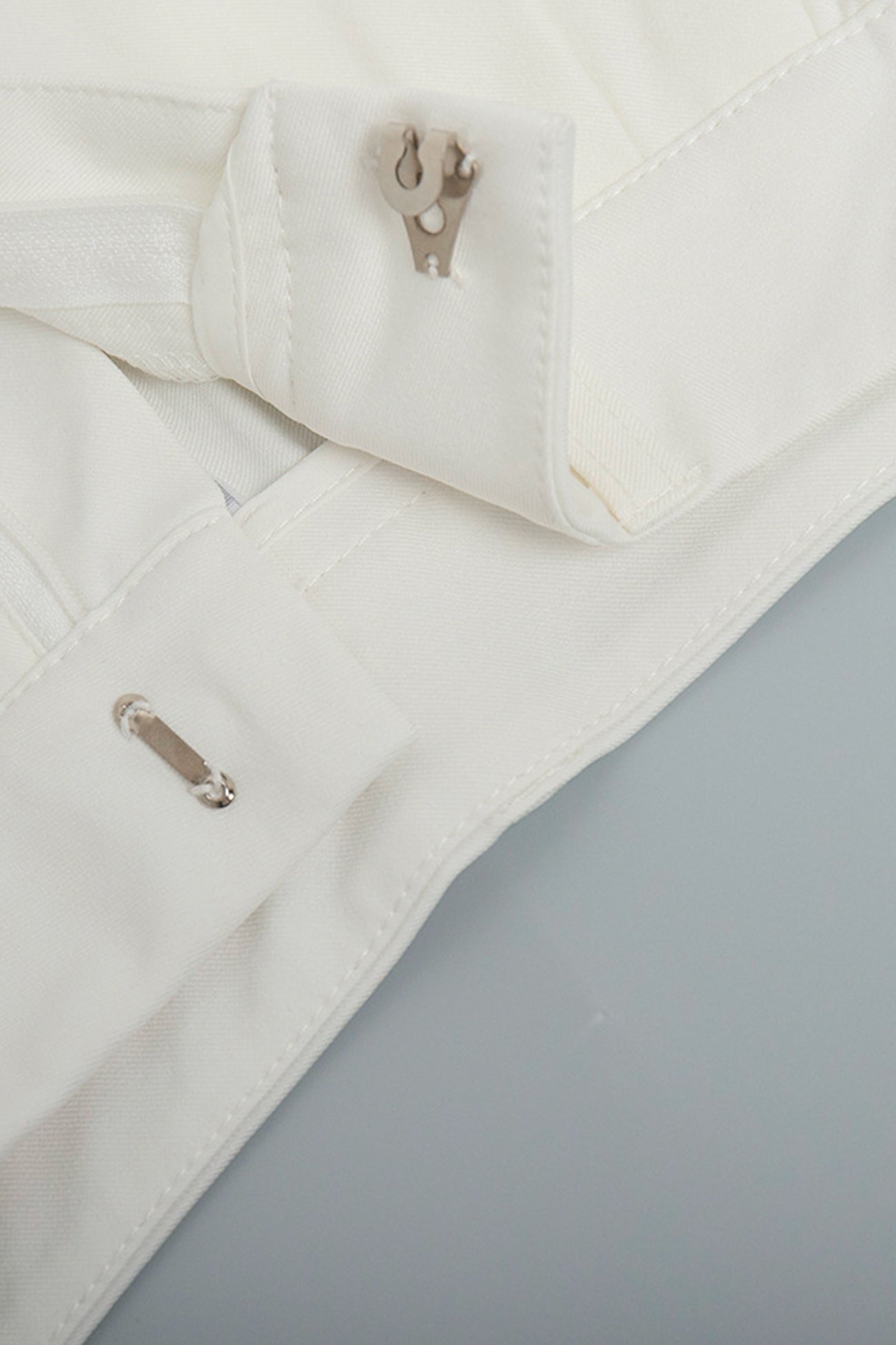 Arolora White High-rise Wide Leg Long Pants