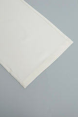 Arolora White High-rise Wide Leg Long Pants