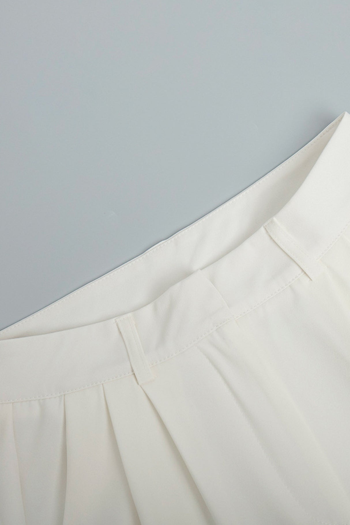 Arolora White High-rise Wide Leg Long Pants