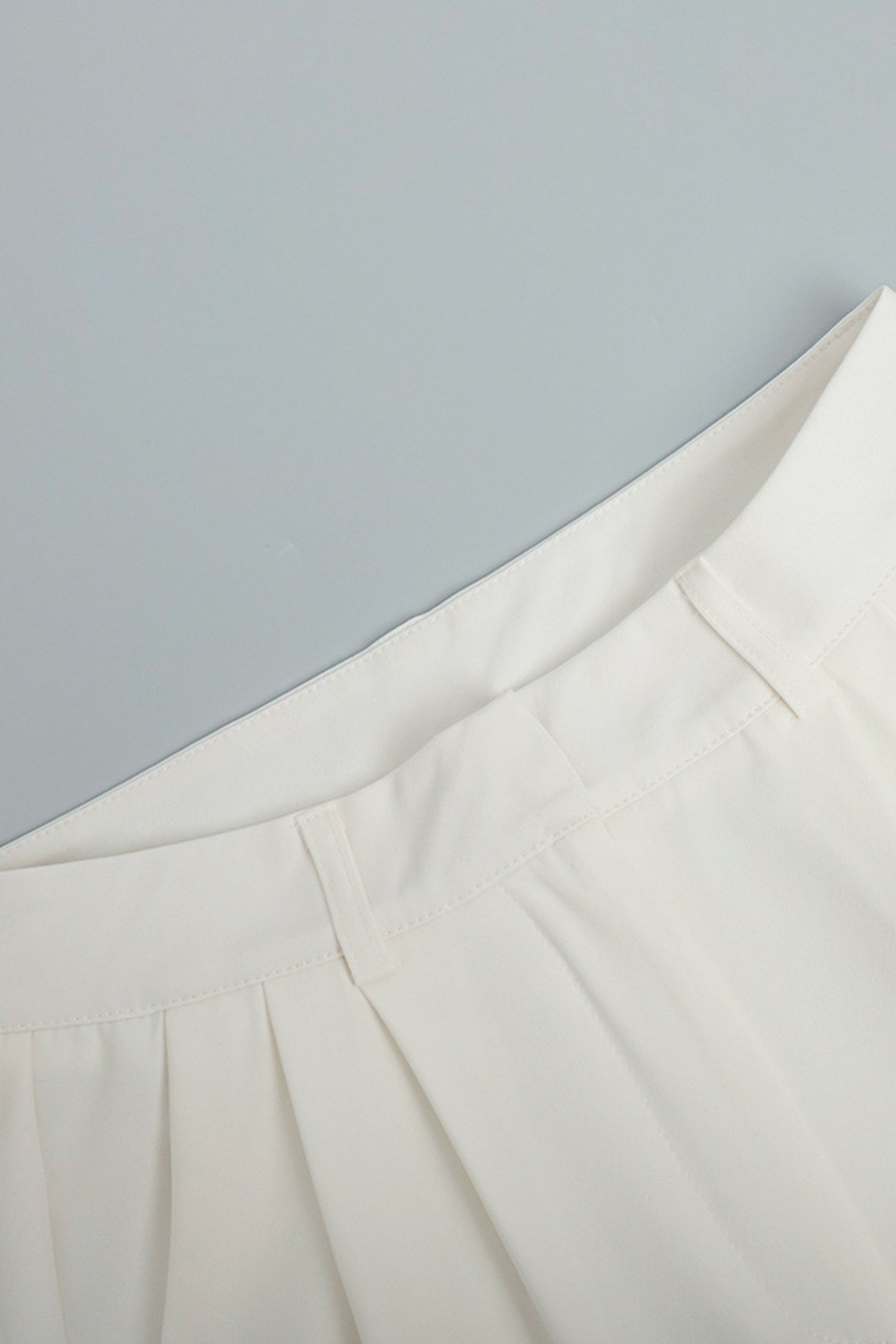 Arolora White High-rise Wide Leg Long Pants
