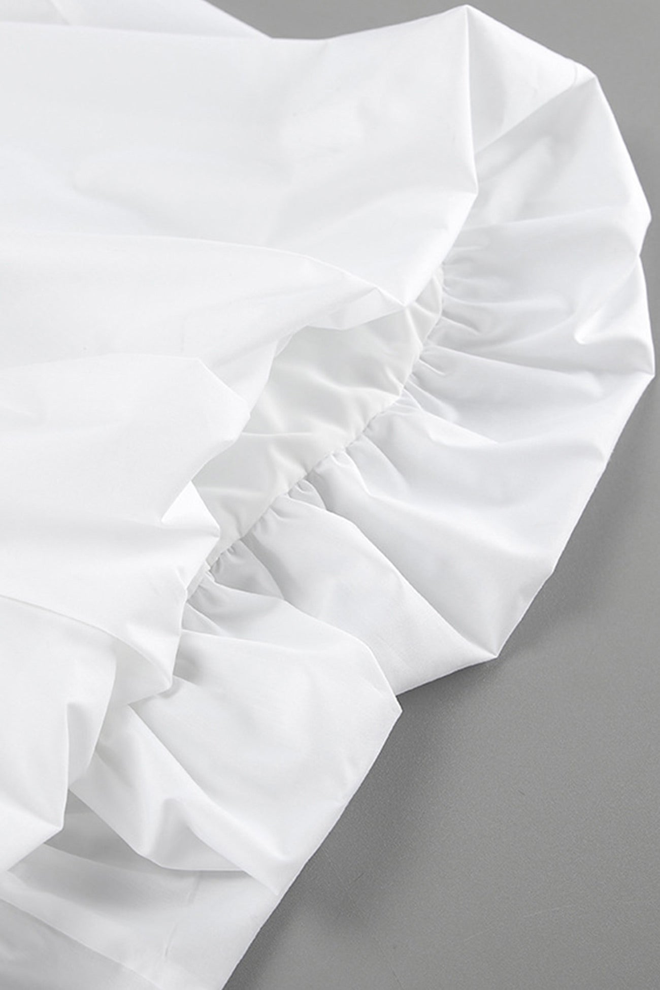 Arolora White Waisted Ballon Midi Dress