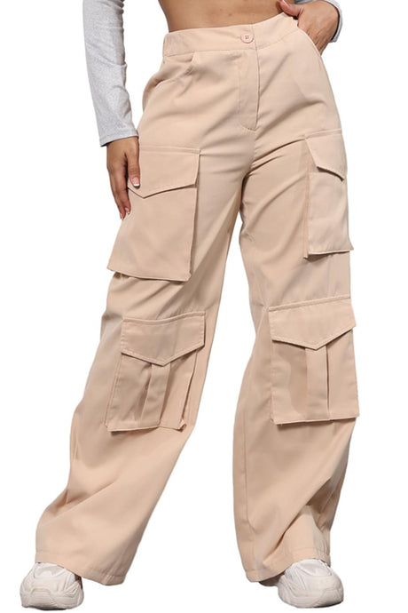 Arolora wide-leg-cargo-pants-with-pockets