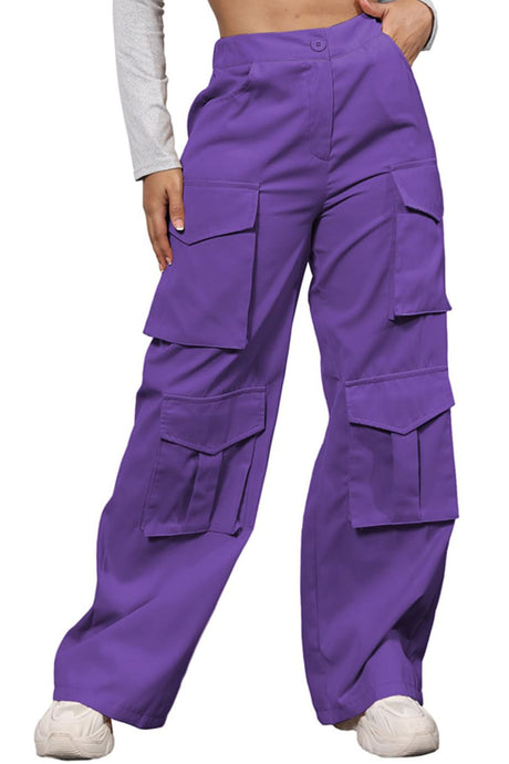 Arolora wide-leg-cargo-pants-with-pockets