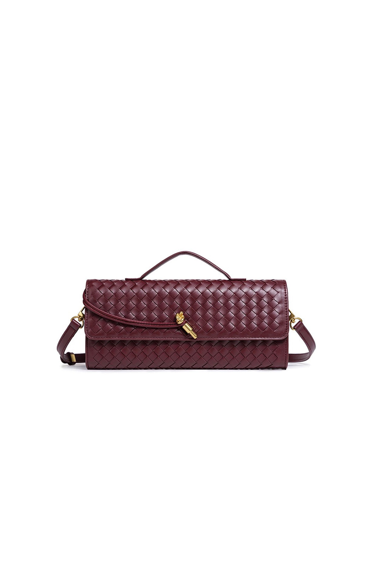 Woven Baguette Shoulder Bag Crossbody Bag