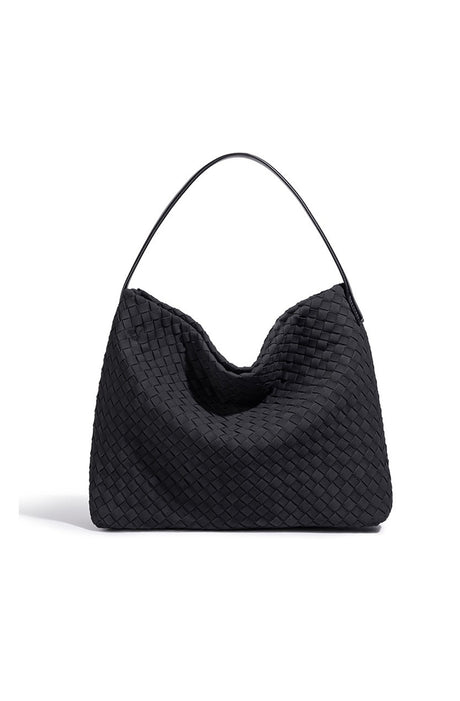 Woven Vegan Leather Tote Bag