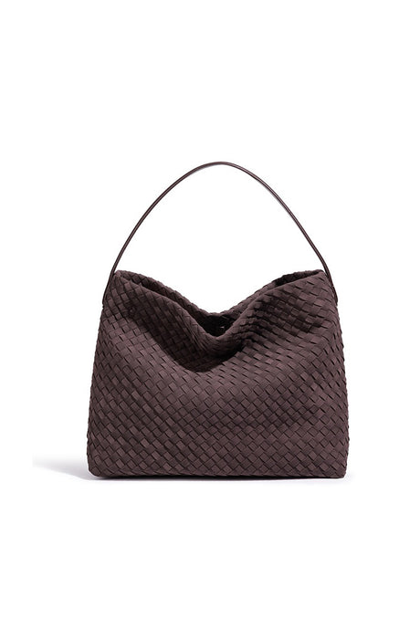 Woven Vegan Leather Tote Bag