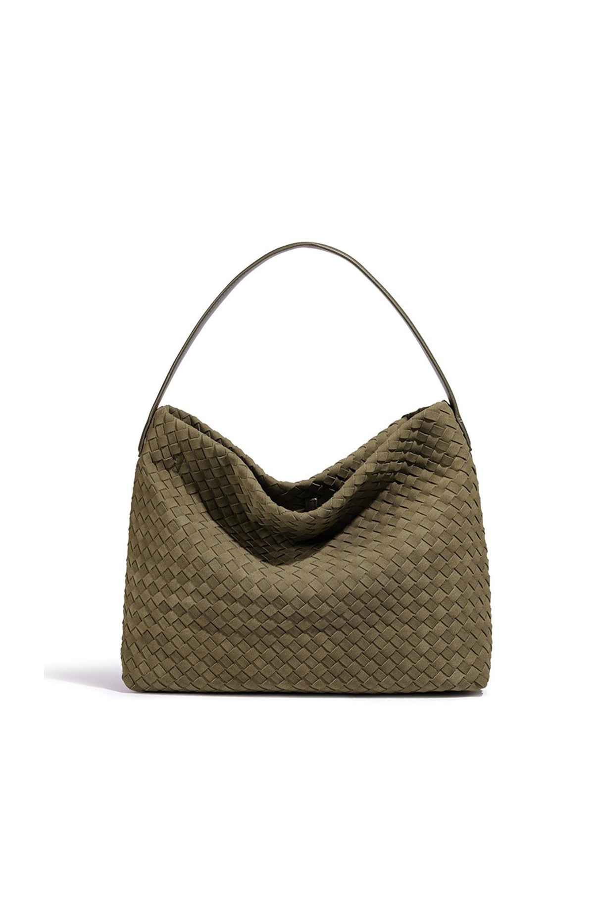 Woven Vegan Leather Tote Bag