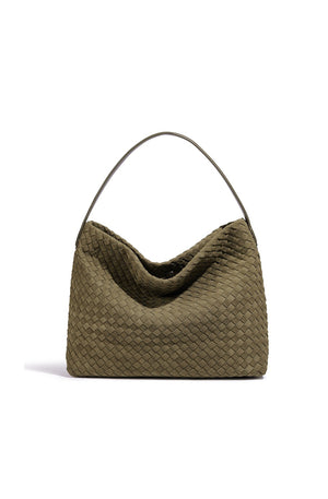 Woven Vegan Leather Tote Bag