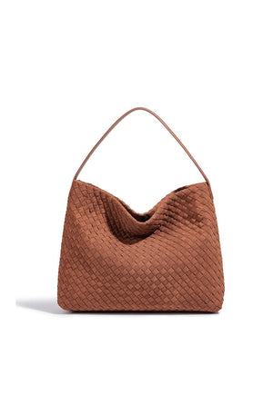 Woven Vegan Leather Tote Bag