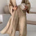 Arolora wrinkled-texture-open-front-cardigan-suits