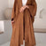 Arolora wrinkled-texture-open-front-cardigan-suits