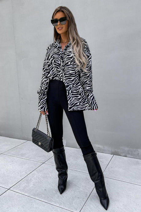 Arolora zebra-long-sleeve-shirt
