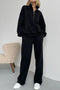Zip-up Stand Neck Sweatshirt Suits