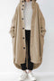 Hooded Pocket Button-up Coat