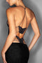 Halterneck Butterfly Backless Midi Dress