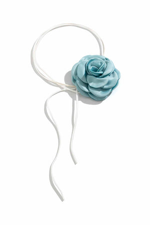 Satin Flower Choker Necklace