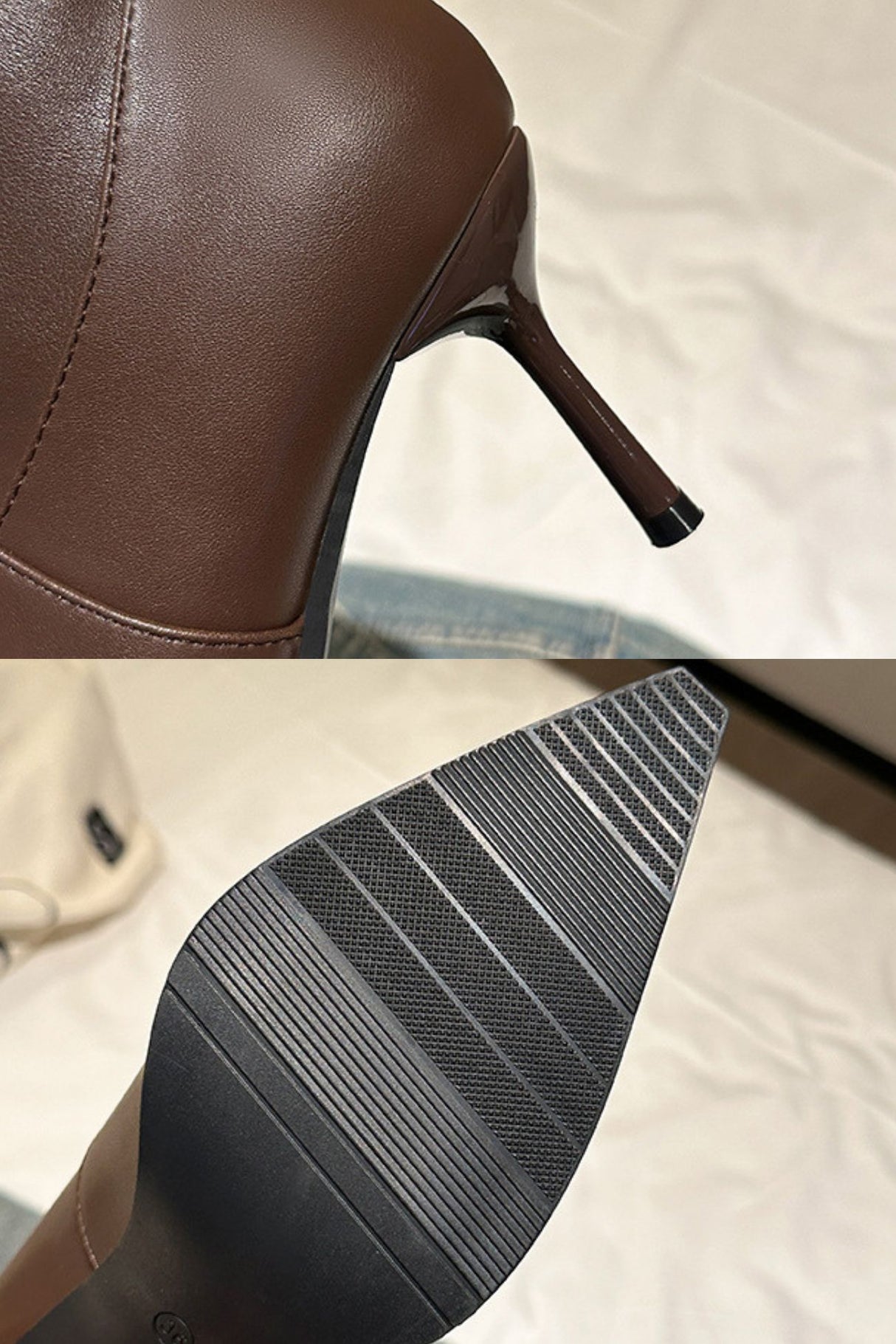 Pointed-Toe Stiletto Slouch Knee-High Boots