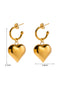 Peach Heart Drop Earrings