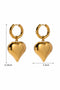 Peach Heart Drop Earrings