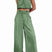 Arolora satin-mock-neck-crop-top-pants-suits