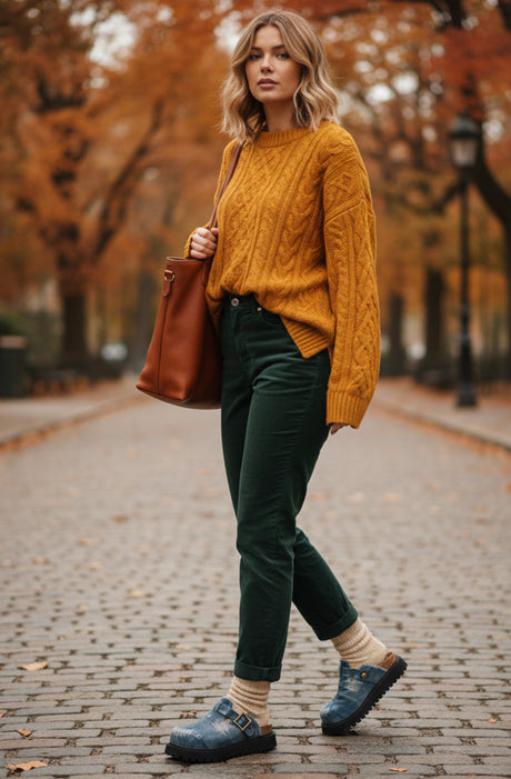Distressed Denim Closed-toe Slip-on Flat