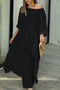 Arolora cotton-drop-shoulder-irregular-tops-pants-set