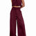 Arolora satin-mock-neck-crop-top-pants-suits