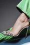 Pointed Toe Rhinestone Clear High Heels