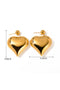 Peach Heart Drop Earrings