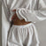 Arolora hollow-long-sleeve-shorts-slit-two-piece-set