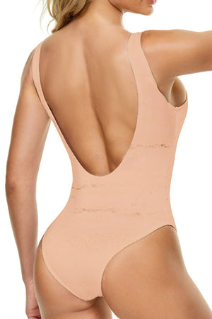 Hiding Cat Print One Piece Swimsuit