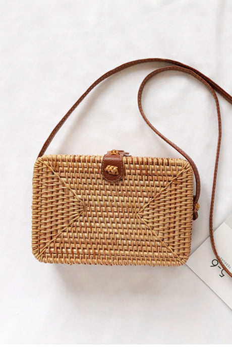 Bali Rattan Straw Handmade Crossbody Bag