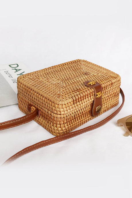 Bali Rattan Straw Handmade Crossbody Bag