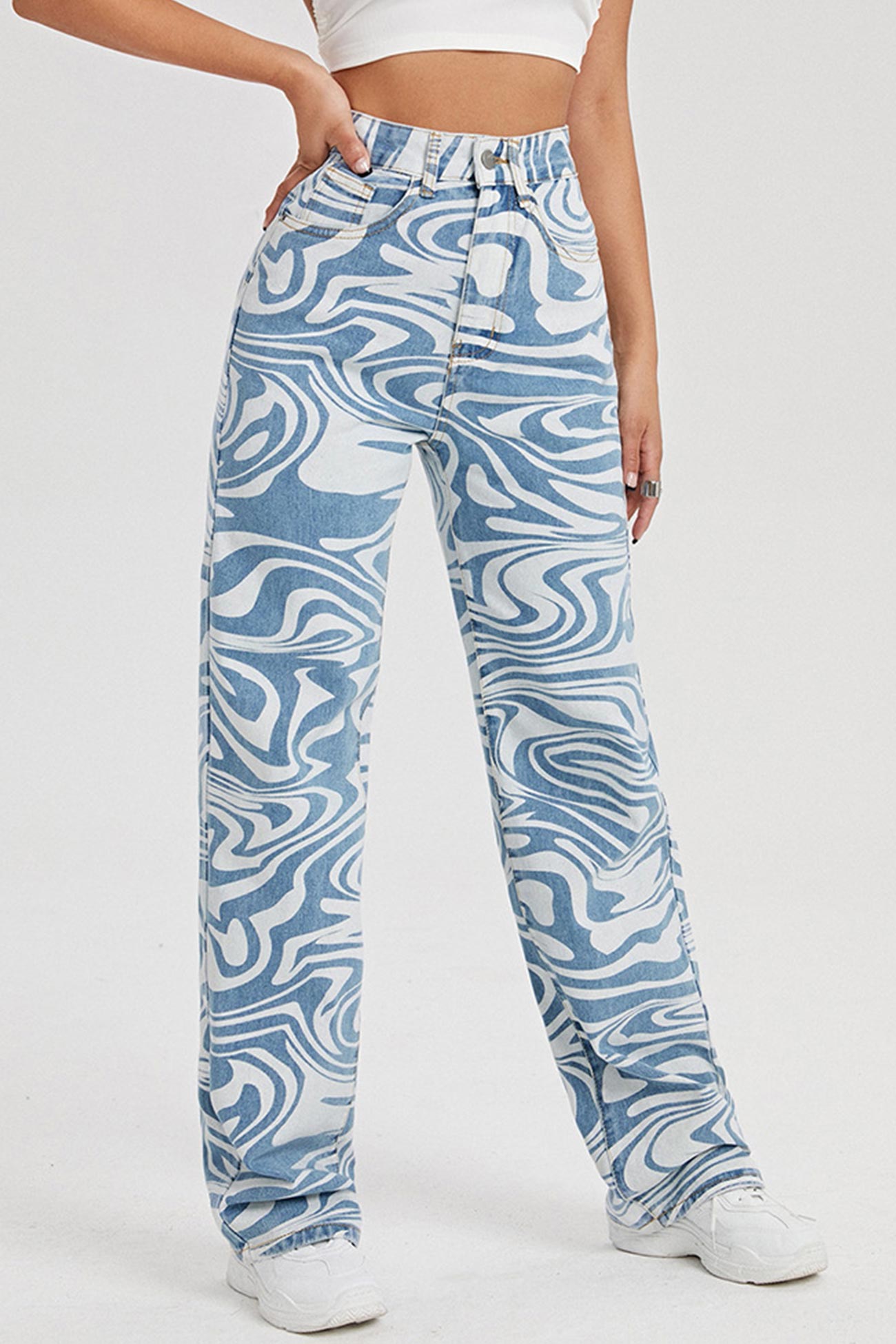 Washed Wavy Denim Pants - Ready to Wear | LOUIS VUITTON