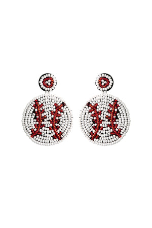 Bohemia Baseball Beaded Earrings