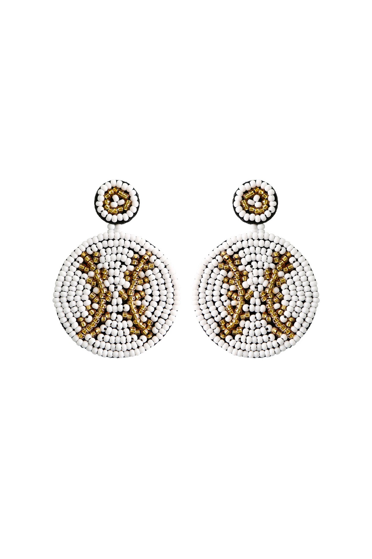 Bohemia Baseball Beaded Earrings